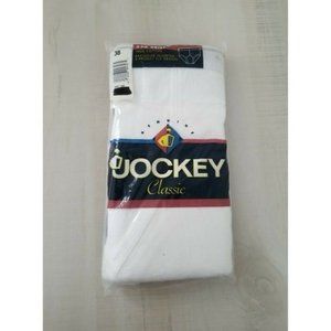 Size 38 Jockey Vtg 3 Pack Classic Men's Brief Tighty Whitey Inverted Y Front Fly